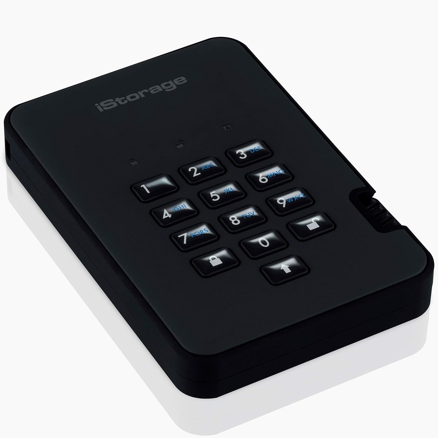 iStorage diskAshur2 HDD 3TB Black - Secure portable hard drive - Password protected - Dust & water resistant - Hardware Encryption