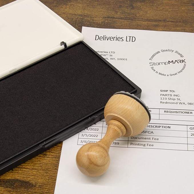 Premium Stamp Pad Large Size 3.5" x 6" - for Traditional Rubber Stamps - Felt Pad Dark Yellow Color