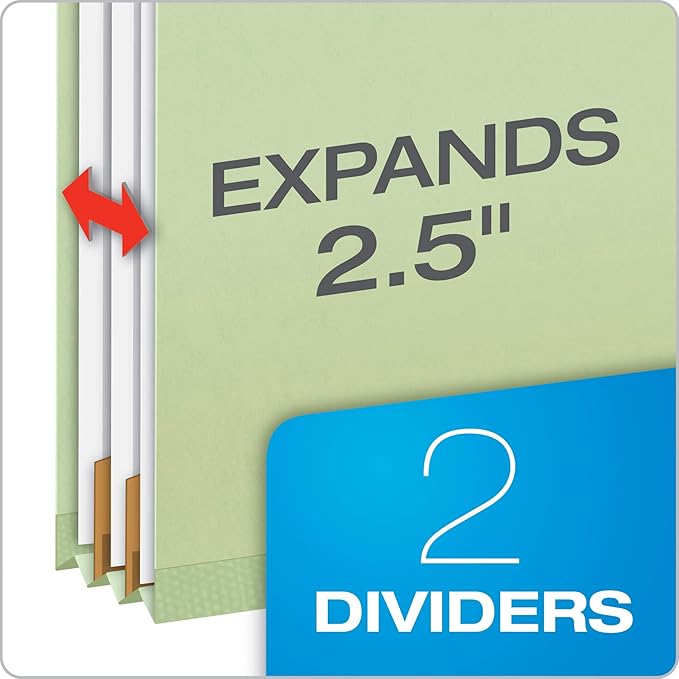 Pendaflex Classification Folders Letter Blue 10/BX Specialty and Pendaflex Recycled Classification File Folders Letter Light Green 10/BX