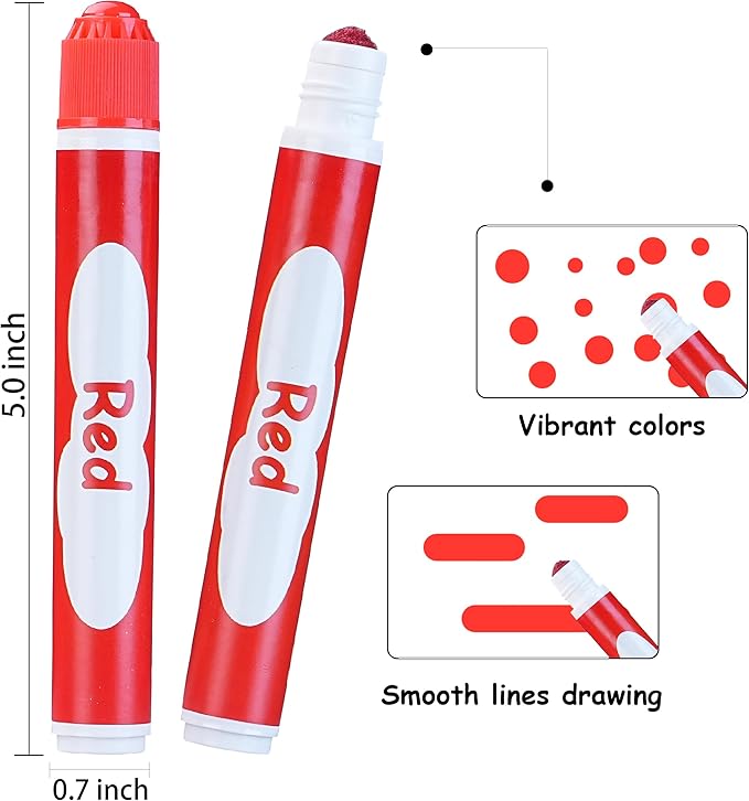 100 Pack Dot Markers, 10 Assorted Colors, 10 Sets x 10 Colors Washable Dot Paint Markers for Toddlers Kids Preschool, Paint Bingo Daubers Supplies, Crafts Kits Coloring Set, Non Toxic Water-Based