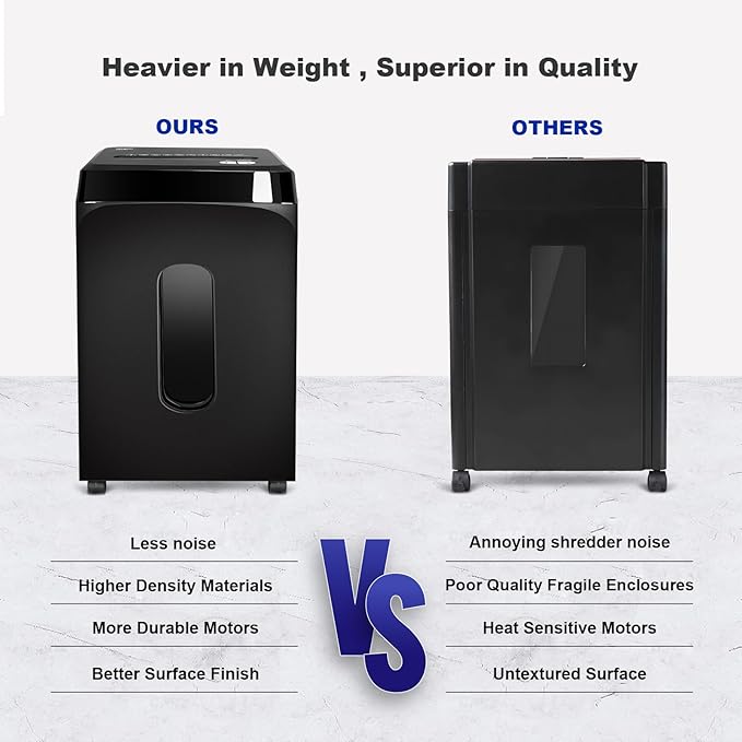 58dB Quiet P-4 Cross-Cut Paper Shredder for Home & Office Use | Fast 8-Sheet Feeding, 4 Gal Bin (LITE)