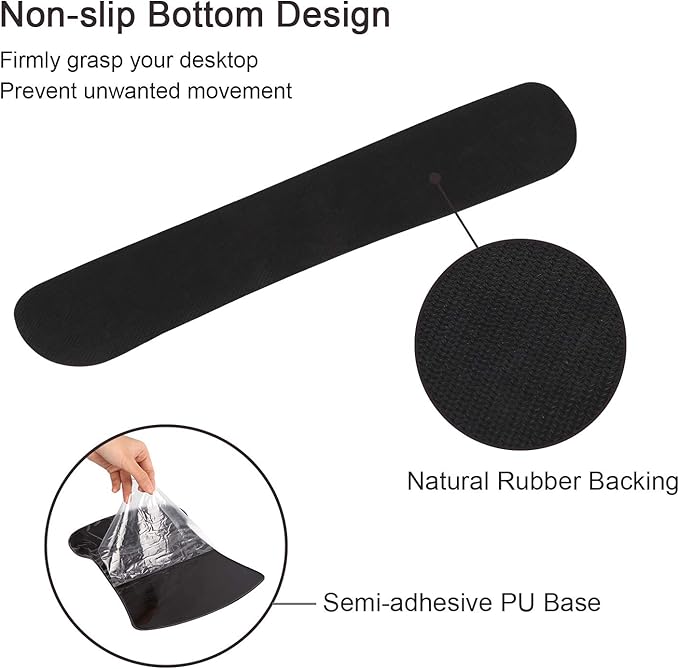 iCasso Mouse Pad and Keyboard Wrist Rest, Wrist Rest for Computer Keyboard, Made of Memory Foam with Wrist Support, Easy Typing and Relieve Wrist Pain Keyboard Pad for Computer, Office (B-Weeds)