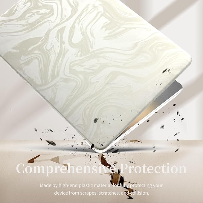 Velvet White Ripple Design for MacBook Pro 14 inch Case 2023 2021 Model A2918 A2992 A2779 A2442 M3 M2 M1 Pro/Max Chip