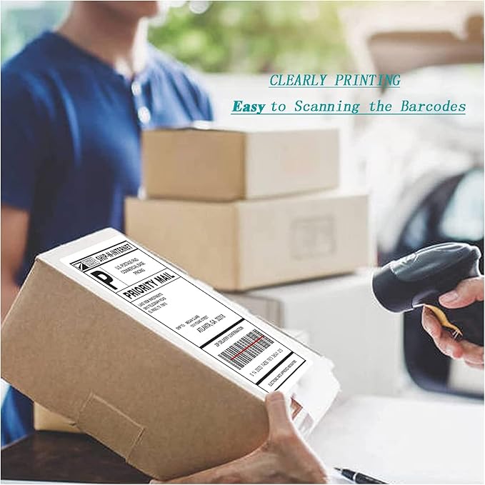 8.5 X 5.5 Shipping Label, Half Sheet Labels, Shipping Labels 2 Per Sheet, Laser & Inkjet Printer Printable, 5126/8126, Blank White Mailing Postage Labels (500 Sheets, 1000 Labels)