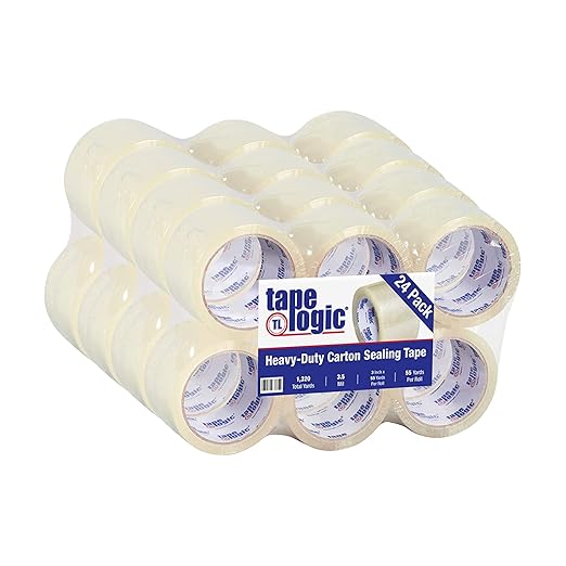 Aviditi Packaging Tape for Boxes, 3" x 55 Yards, 3.5 Mil, 24-Pack | Clear Acrylic Tape Strong for Packing, Mailing, Boxing, Package, Shipping, Moving, Home and Office, Bulk Refill for Dispenser