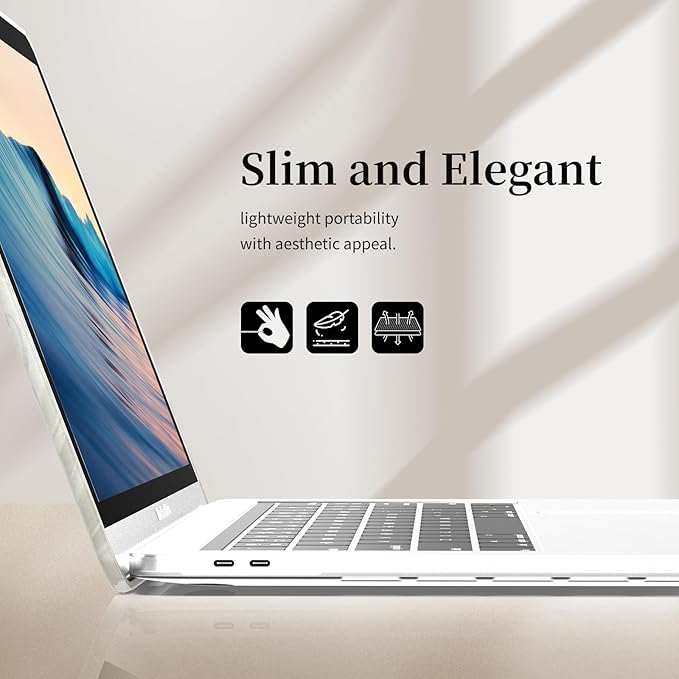 Velvet White Ripple Design for MacBook Pro 14 inch Case 2023 2021 Model A2918 A2992 A2779 A2442 M3 M2 M1 Pro/Max Chip