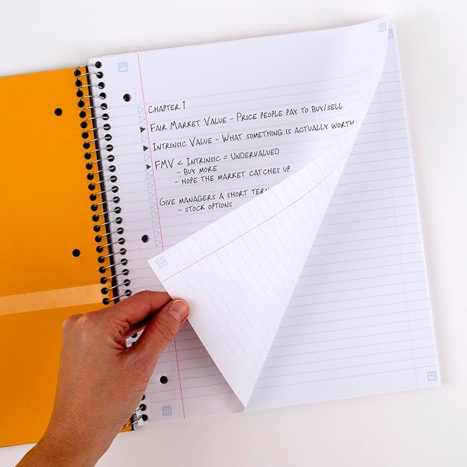 Five Star Spiral Notebooks + Study App, 4 Pack, 1 Subject, College Ruled Paper, 8-1/2" x 11", 100 Sheets, Purple, Pink, White, Green (820337-ECM)