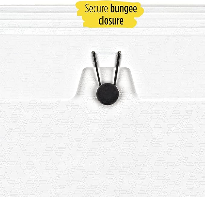 Five Star 6 Pocket Expanding File Organizer, Plastic Expandable File Folders with Pockets and Tab Inserts, Holds 11" x 8-1/2", Bungee Closure, White (355520E)