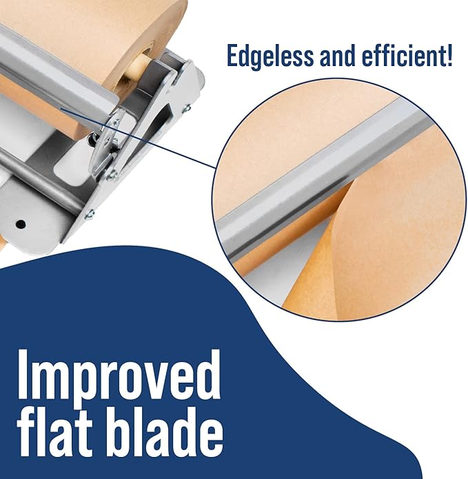 DIY Crew 24 Inch Paper Roll Dispenser and Cutter - Heavy-Duty Wall Mountable, Non Slip Tabletop - Kraft, Freezer, Butcher Paper - Up to 1000ft Rolls