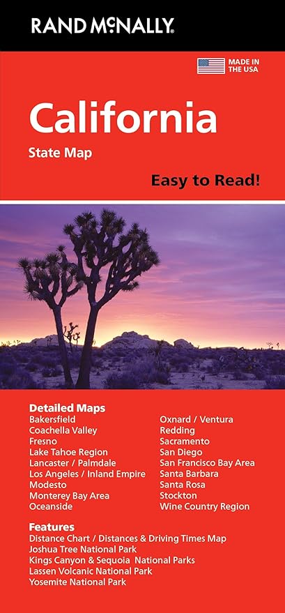 Rand McNally Easy to Read: California State Map