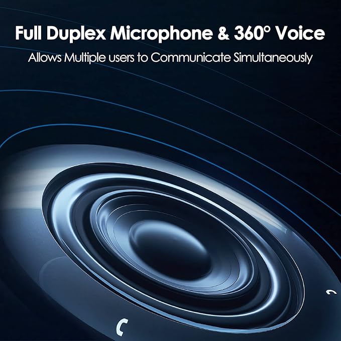 Yealink Bluetooth Speakerphone Conference Microphone Teams-Certified CP900 Enhanced Noise Reduction Algorithm Home Office 360° Voice Pickup
