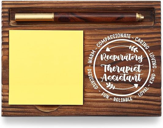 Respiratory Therapist Assistant Sticky Note Holder, Appreciation Gift for Therapist Assistant Nurse, Thank You Gifts for Pulmonology Assistant Self-Stick Note Pad Holders Desk Organizer TZP20