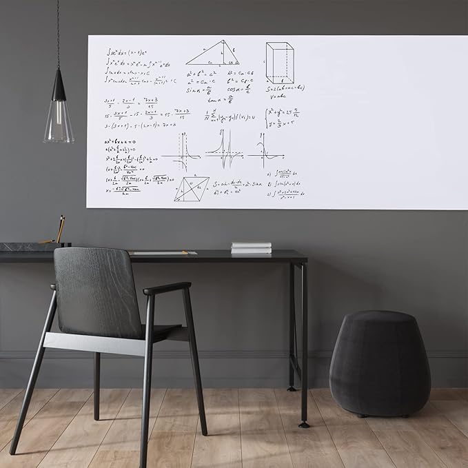 HAMIGAR Whiteboard Sticker for Wall 35.4" x 78.7" Large Whiteboard Wallpaper Peel and Stick, White Board Stick On Wall, Dry Erase Contact Paper Adhesive Poster Board Whiteboard Paint with 1 Marker