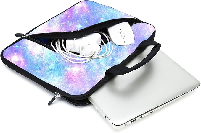 11.6" 12.2 inches Laptop Sleeve Chromebook Case Ultrabook Case Notebook Sleeve Tablet Case Neoprene Handle Sleeve for Men Women, Two Pockets Fit Apple MacBook Air Samsung Acer HP DELL(galaxys)