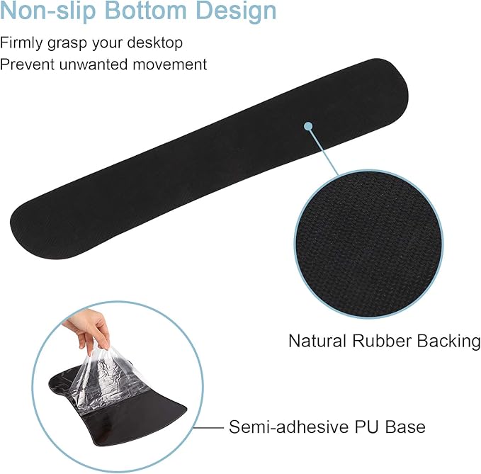 iCasso Keyboard Wrist Rest and Mouse Wrist Rest Pad, Made of Memory Foam, Ergonomic Support, Easy Typing and Relieve Wrist Pain, Perfect for Gaming, Computer, Office, Laptop (C-Beach)