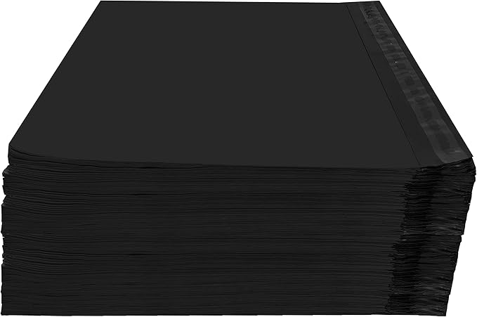 Colored Poly Mailers Pack of: (Black, 12" x 15.5" pack of 500) Be creative with your packaging with Colored mailers