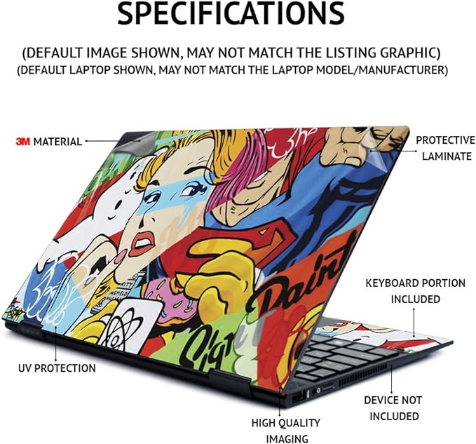 MightySkins Skin for HP Spectre x360 15" (2020) - Swirly Black | Protective, Durable, and Unique Vinyl Decal wrap Cover | Easy to Apply, Remove, and Change Styles | Made in The USA