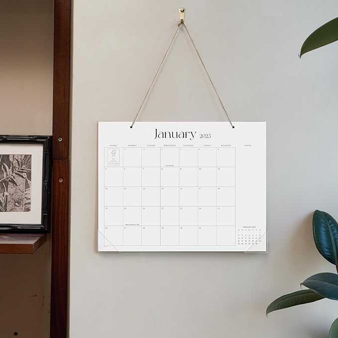 Cabbrix Simplified Desk Calendar 2025-2026, Aesthetic Desk Pad Calendar 15 x 12 Inch Runs From January 2025 to June 2026, Desk Blotter Calendar for Home Office and School