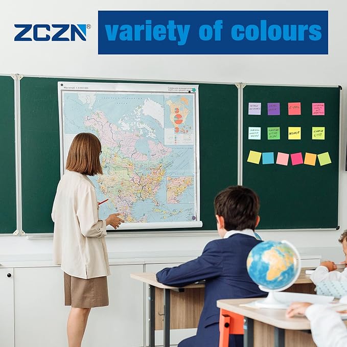 ZCZN Small Sticky Notes, 2in x 2in, 100 Sheets/Pad, 8 Pads/Pack, White