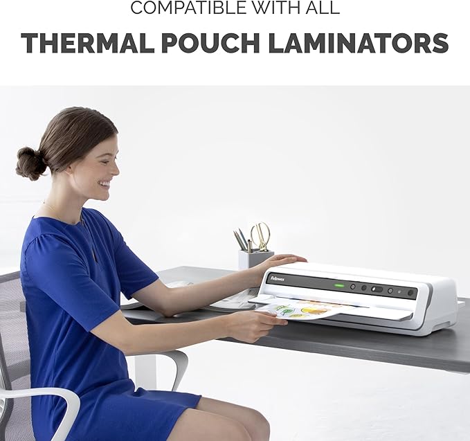 Fellowes Thermal Laminating Pouches, Letter Size Sheets, 5mil 200pk, Clear (5743601)
