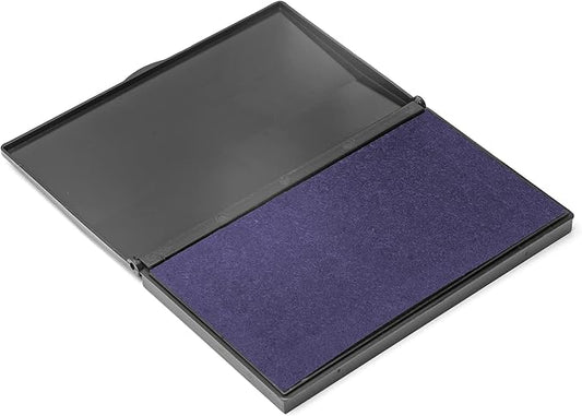 Ink Pad for Rubber Stamps, Stamp Pad for Clear Impression Stamping, Quality Felt Pad Black Ink, Red Ink, Blue Ink (Blue, L (3.5 * 6.3))