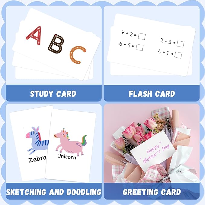 120 Pcs Dry Erase Index Cards Notecards Blank Reusable Flash Cards Sheets Game Cards Study Business Note Cards for School Office Housework Taking To Do List (White, 4×6 Inch)