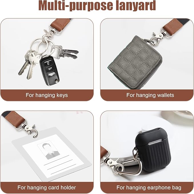 XCHIN Lanyards for Keys-2 Packs, Black Keychain Long Lanyard for Women Men, Cute Neck Lanyard for ID Badges Wallet