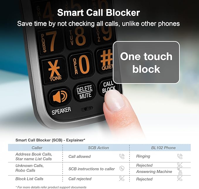 AT&T BL102-5 DECT 6.0 5-Handset Cordless Phone for Home with Answering Machine, Call Blocking, Caller ID Announcer, Audio Assist, Intercom, and Unsurpassed Range, Silver/Black