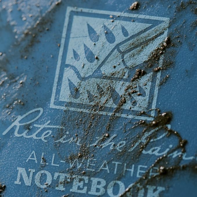 Rite in the Rain Weatherproof 3"x5" Top Spiral Notebook, Blue Cover, Universal Pattern, 6 Pack (No. 235L6)
