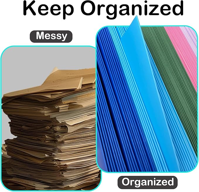 BIBRADAA® 50 Packs Blue Folders with Pockets,File Folder with Pockets Fit Letter Size Paper,File Folders Letter Size,Durable Paper Folders for School, Office, Business. (50, Light Blue)