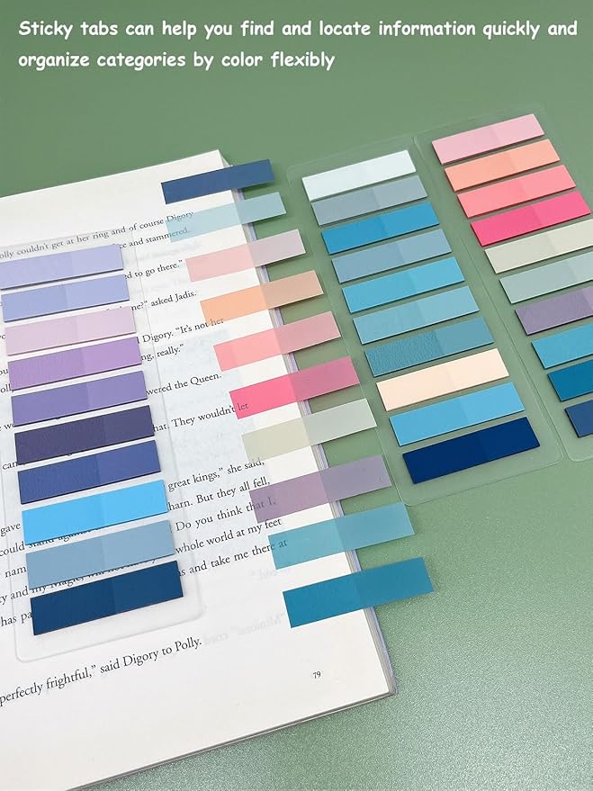 4800pcs Book Annotation Tabs, Sticky Book Tabs for Annotating, Morandi Sticky Notes for Binder, Page Markers, Multi-Colored Writable and Repositionable Annotation Supplies