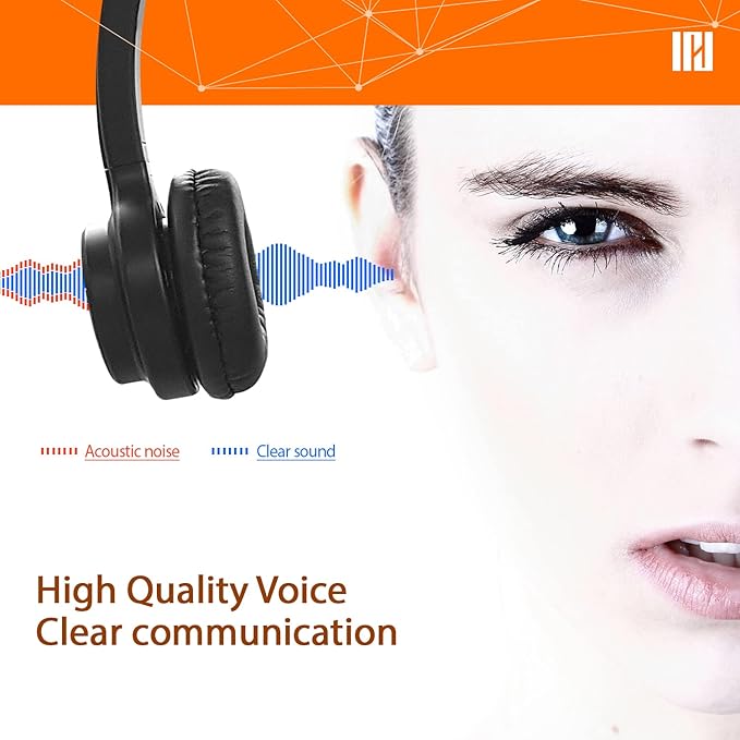 IPD IPH-250 Phone Headset with Noise Cancelling Microhone for Office and Call Center- Comapatible with Polycom VVX, Aastra,Avaya Digital, Nortel,Samsung,Mitel landline Phones.