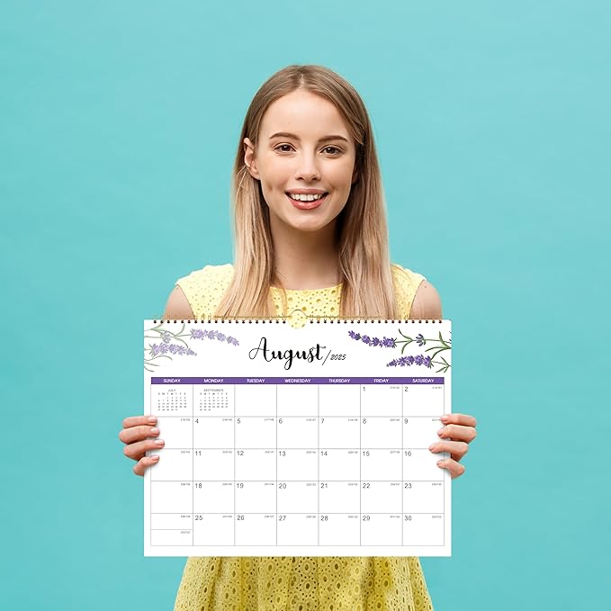 Wall Calendar 2025-2026 - 24 Months Wall Calendar 2025-2026, JANUARY 2025 - DECEMBER 2026, 14.8'' x 11.5'', Large Blocks with Julian Dates