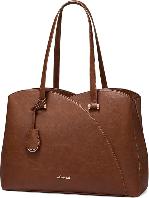 LOVEVOOK Laptop Tote Bag for Women, Work Bags Teacher Tote Bag, Leather Computer Bag Purses Handbag Professional Briefcase