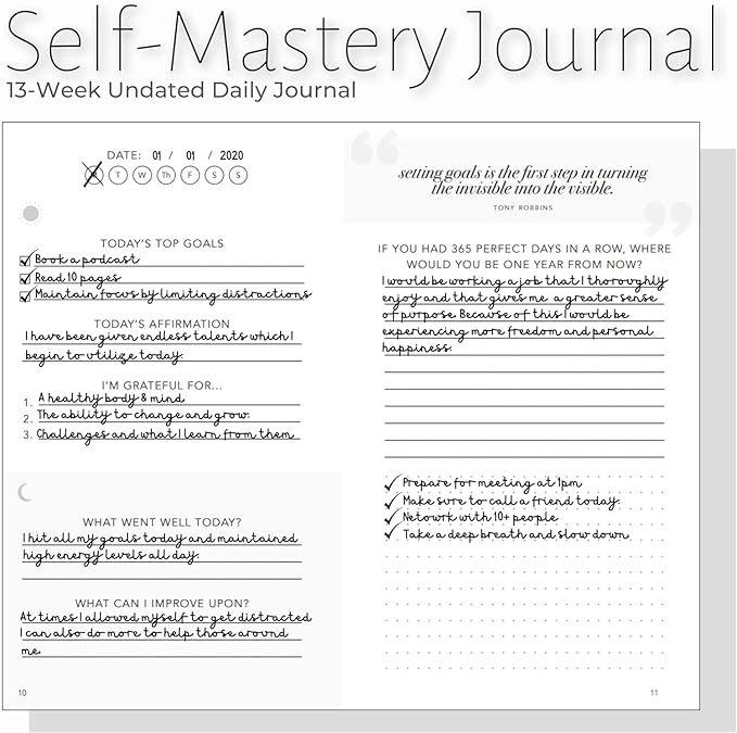 Self-Mastery Journal for Men - Gratitude Journal – 5 Minute Journal - Reflection Manifestation Journal for Mindfulness – Goal/Guided Gratitude Journal for Women & Men (Khaki, Self Care Journal)
