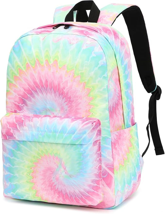 Tie Dye School Backpack for Teens Girls, Womens College Bookbags Laptop Backpacks