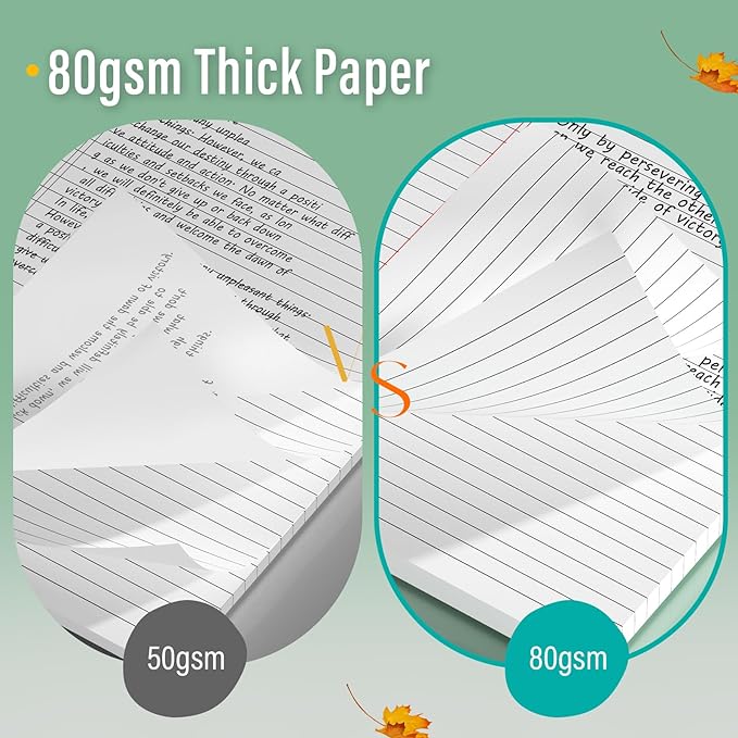 12 Pack Legal Pads 8.5 x 11 Note Pads 8.5 x 11 Inch Notepad 360 Sheets Writing Pads Wide Ruled Lined Paper Pads White Paper Note Pads 8.5 x 11 with 30 Sheets Per Legal Pad for School, Office, Home