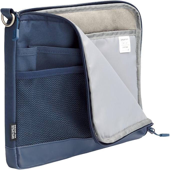 LIHIT LAB Laptop Sleeve, Water & Stain Repellent, Horizontal, 10.2" x 7.9", Navy (A7680-11)