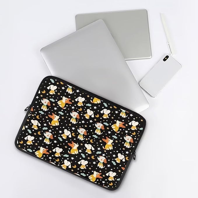 Corgi Dog Printed Computer Bags for Laptops, Water Resistant 17 Inch Laptop Bag Laptop Briefcase Travel Case for Women Men Teens, Compatible with Most Laptops