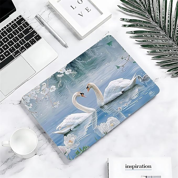 Compatible with MacBook Air 13.3 inch Case 2018-2020 Release A1932 A2179 A2337, Elegant Swan Hard Plastic Shell Cover Case