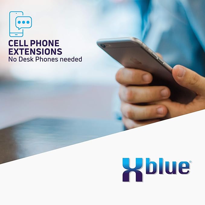 Xblue QB System Bundle with 10 IP9g IP Phones Including Auto Attendant, Voicemail, Cell & Remote Phone Extensions & Call Recording, Black, (QB1010)