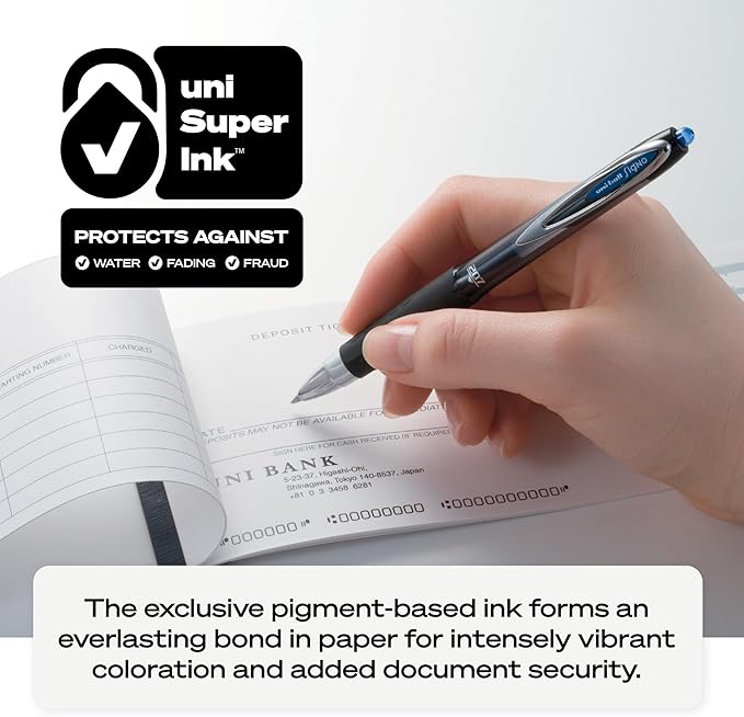 uniball Signo 207 Gel Pen, Retractable, Micro 0.5 Mm, Red Ink, Smoke/black/red Barrel, Dozen