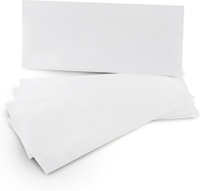 Aimoh 1000#10 Security Self-Seal Envelopes, Windowless Design, Premium Security Tint Pattern, Strong Quick-Seal Closure - EnveGuard - Size 4-1/8 x 9-1/2 Inches -White-24 LB- 1000 Count (34010-1000)