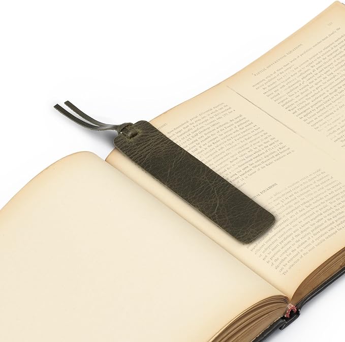 Londo Genuine Leather Handmade Bookmark (Set of 2) (Knotted, Green)