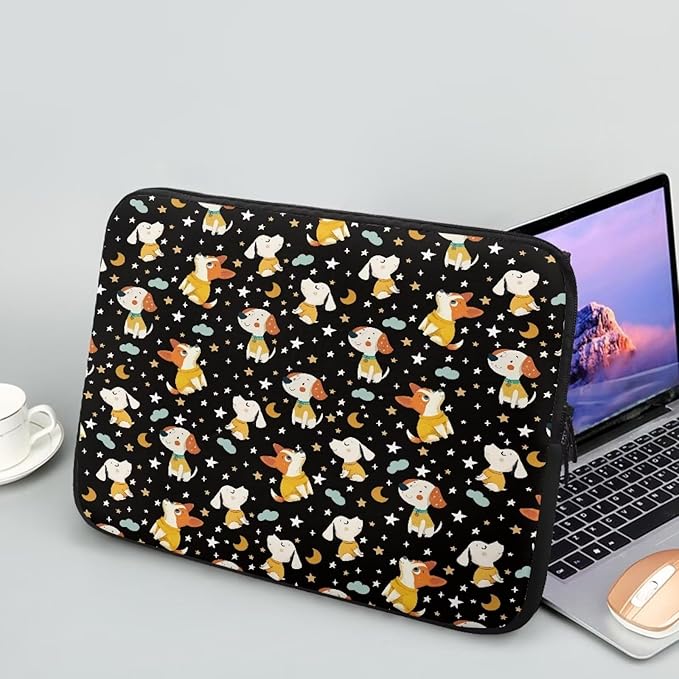 Corgi Dog Printed Computer Bags for Laptops, Water Resistant 12 Inch Laptop Bag Laptop Briefcase Travel Case for Women Men Teens, Compatible with Most Laptops