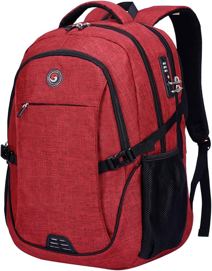 SHRRADOO Anti Theft Laptop Backpack Travel Backpacks with usb Charging Port for Women Men College High School Backpack Computer Bag Fits 16.3 Inch Laptop