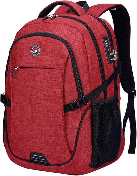 SHRRADOO Anti Theft Laptop Backpack Travel Backpacks with usb Charging Port for Women Men College High School Backpack Computer Bag Fits 16.3 Inch Laptop