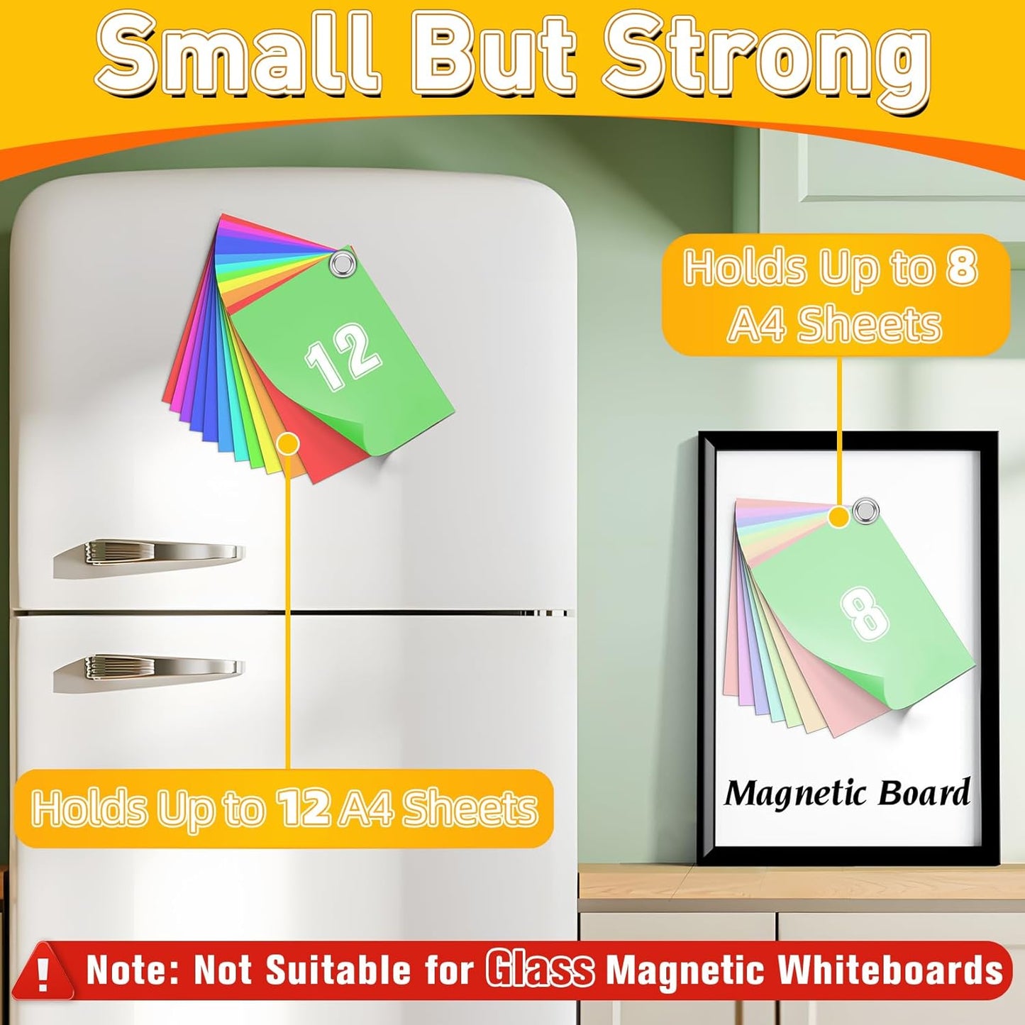VNDUEEY Refrigerator Magnets, Small Magnets for Fridge 16pcs White Board Magnetic Push Pins Strong Magnetic Clips for Classroom Organization Cute Whiteboard for Kitchen Gadgets 2025 Office Locker
