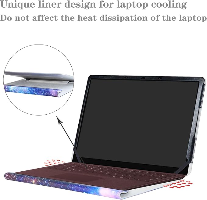 Alapmk Protective Case For 13.5" Microsoft Surface Laptop 5 13.5/Surface Laptop 4 13.5/Surface Laptop 3 2019/Surface Laptop 2 2018/Surface Laptop (Not fit Surface Laptop 3 15/Surface Laptop Go),Galaxy