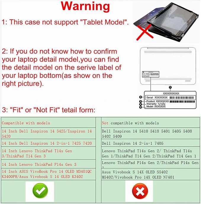 Alapmk Protective Case for 14" Dell Inspiron 14 5425 5420 5430/Inspiron 14 2-in-1 7425 7420/Inspiron 14 Plus 7420 & ThinkPad T14s Gen 3/ThinkPad T14 Gen 3/ThinkPad P14s Gen 3/ThinkPad T14s Gen 4,Red